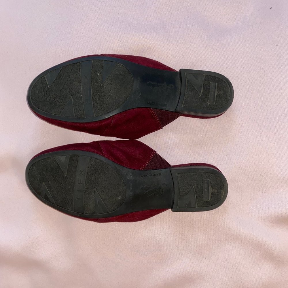 Maroon Slip On Mules, 7.5 - Picture 4 of 9
